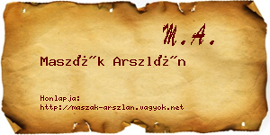 Maszák Arszlán névjegykártya